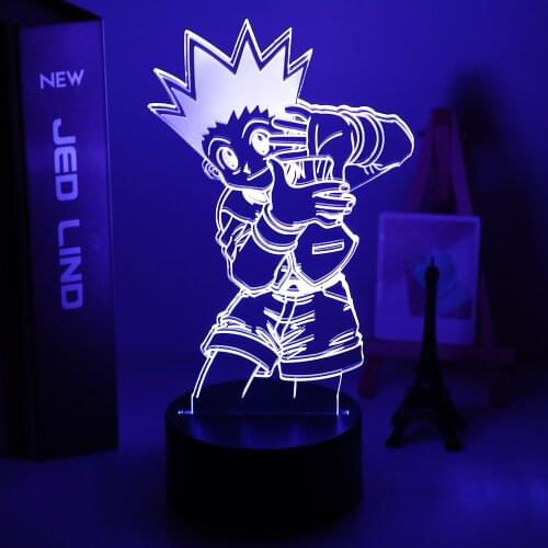 Gon and Killua Figure 3d Night Light Anime Hunter X Hunter light for Kid Bedroom Decor Lighting Child Gift HxH Lamp Bedside