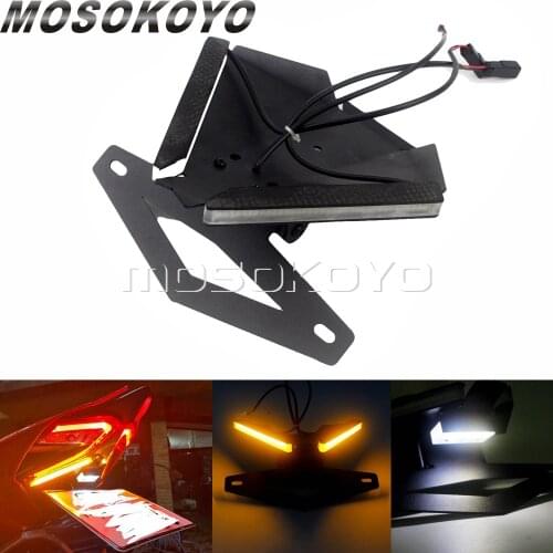 Tail Tidy Fender Eliminator Kit For Ducati 899 959 1199 1299 Panigale Motorcycle License Plate Holder Integrated LED Turn Signal