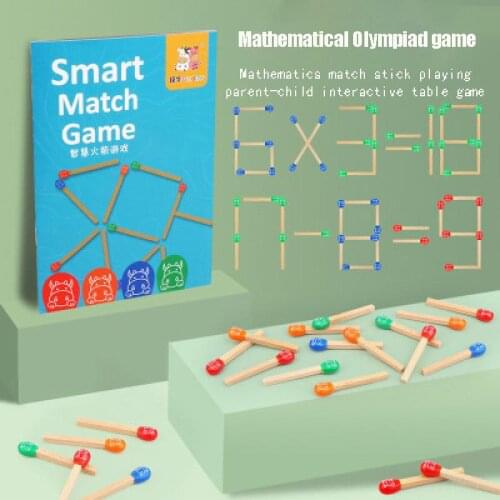 Match Metamorphosis Game Childrens Logical Thinking Training Mathematical Olympiad Match Stick Geometry Matching Toy