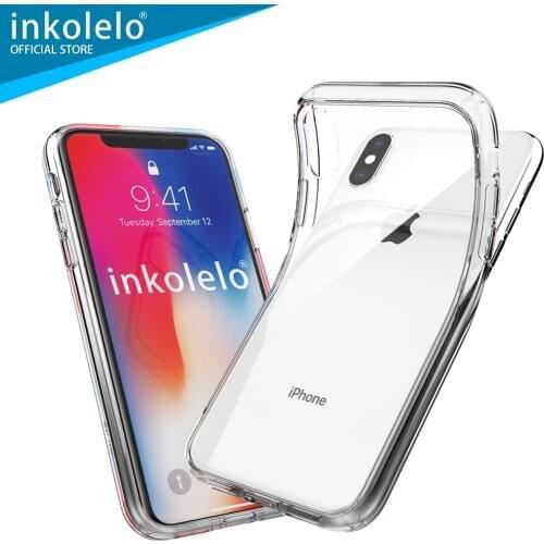 Inkolelo iPhone SE (2020) iPhone 8 iPhone 7 Ultra Transparent Case [Air Cushion] Soft TPU Bumper and Hard PC Back HD Clear Cover