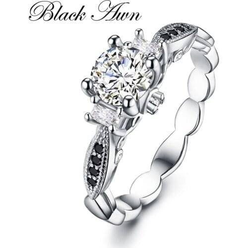 925 Sterling Silver Jewelry Trendy Wedding Rings for Women Engagement Ring Femme Bague Bijoux Anillos De Plata 925 De Ley C093