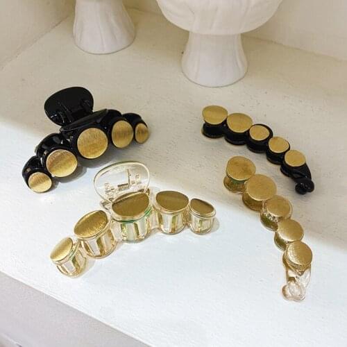 Korea INS Horsetail Vertical Clip Women Banana Clip Retro Large Grab Clip Fashion Headdress Female Simple Temperament Hairpin