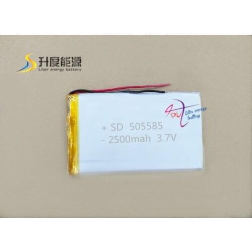 Liter energy battery 3.7V polymer lithium battery 505585 3.7V 2500mah MP5 GPS MP4 mobile power tablet battery