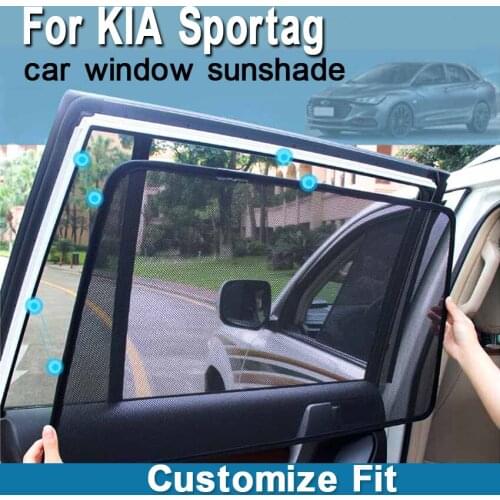 7PCS/Set Magnetic Car Side Window SunShades Mesh Shade Blind For KIA Sportage 2014 2016 2017 2018 2019 Car Window Curtian Black