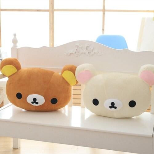 Cute Kawaii Rilakkuma Stuffed Plush Toy Doll Large Size Soft Bear Headrest Cushion Gifts For Girls And Children