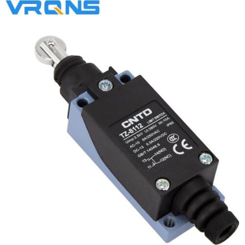 ME TZ-8112 Roller Plunger Limit Switch NONC 10A 250VAC Metal Roller Wheel Head Momentary Travel Switch IP65 Waterproof