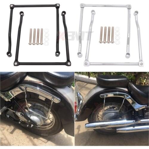 Motorcycle Universal Right&Left Side Solid Steel Saddlebag Support Bars Brackets For Honda Suzuki Yamaha Kawasaki Triumph