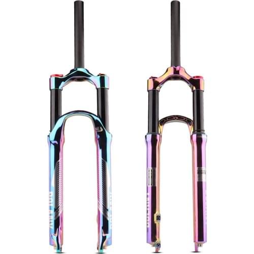 BOLANY MTB Rainbow Fork Solo Air Bicycle Front Suspension 27.5/29inch Straight Tube Manual Lockout Alloy QuickRelease laser Bike