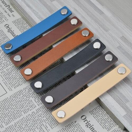 Modern Cabinet Handle Drawer Pulls Soft PU Handmade Desk Drawer Leather Dresser Drawer Door Knobs Pull Furniture Muebles