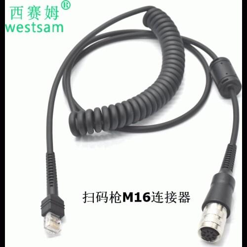 Handheld scanning gun circular connector C091D-8P female plug forming to RJ45 connector with spring wire