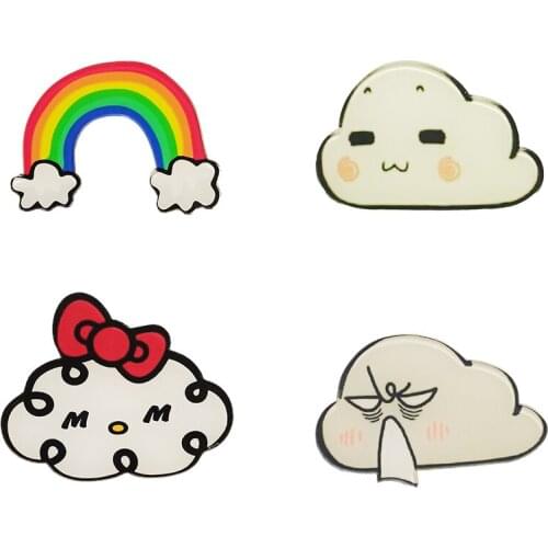 The Cute White Cloud Brooch And Rainbow Brooch Are The Best Gifts For Children Or Friends On Halloween And Christmas