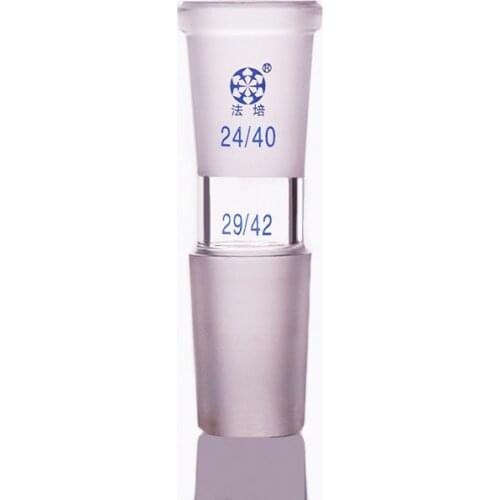 2pcs Borosilicate Glass Joint,Female 24/40,Male 29/42,Glass reducing Adapter,A type connector