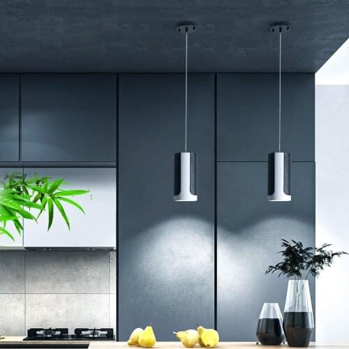 Modern minimalist bar chandelier creative restaurant front desk LED lights personalized coffee shop wrought iron lamps