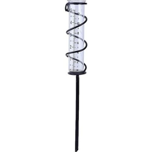 Spiral Rain Gauge Transparent Lawn Precipitation Outdoor Weather Tool Precise Measurement Meter 5 Inches 12 Scale