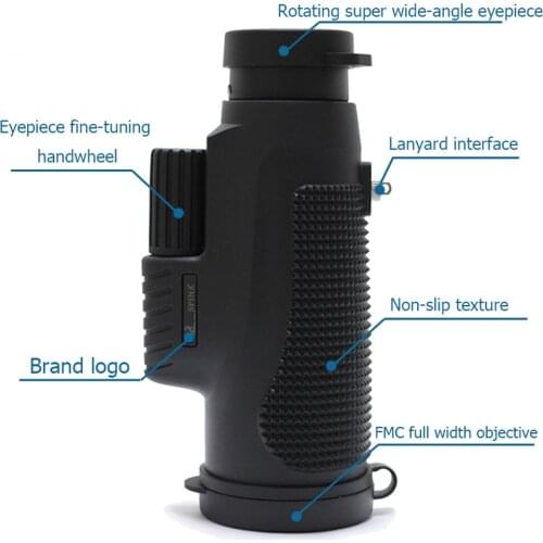 Outdoor Powerful Floodlight Telescope for Monocular HD 10x42 Zoom Binocular Coating Lenses Hunting Optic Scope