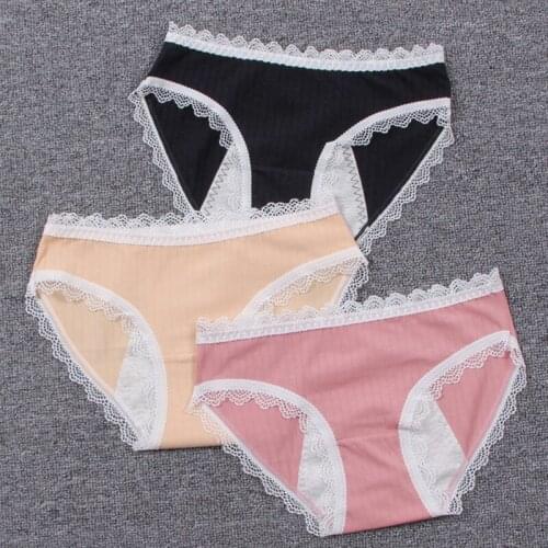 3Pcs Period Panties Leakproof Panties Physiological Cotton Pants Sexy Lace Underwear Period Waterproof Briefs Period Panties