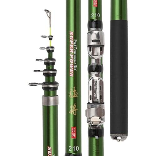 Glass Fiber Reinforced Plastics Short-section Rocky Fishing Rod Mini Adjustable Rod 1.8m/2.1m/2.4m/2.7m/3.0m Fishing Equipment
