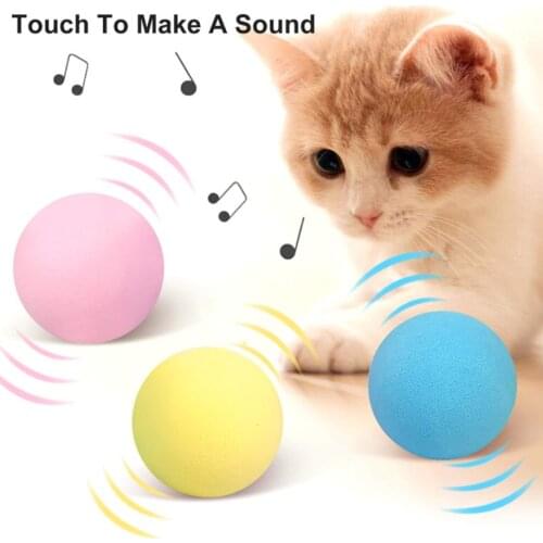 Smart Cat Toys Interactive Ball Catnip Cat Training Toy Pet Playing Ball Pet Squeaky Supplies Products Toy for Cats Kitten Kitty