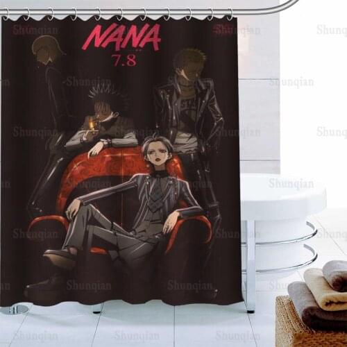 ShunQian Nana Anime Girl Shower Curtain Polyester Fabric Hook For The Bathroom Waterproof Mildew Funy Bath Curtain 0409