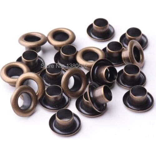 100pcs/lot 10*6*5mm bronze color Metal eyelets for Scrapbooking Embellishment for Garment belt with washer