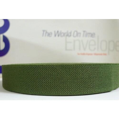 12 Meters 1" 25mm Wide #036 ARMY GREEN Color Suspender Elastic Webbing Great For Pacifier Clips