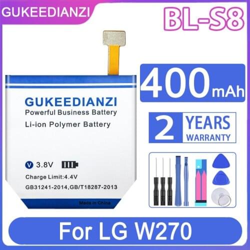 400mAh GUKEEDIANZI Replacement Battery BL-S8 For LG W270