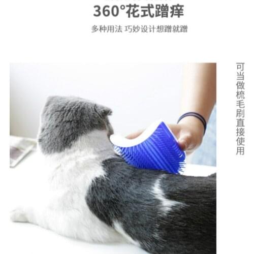 7@# Corner Groomer Comb Convenient Cat Scratching Rubbing Brush Pet Hair Removal Massage Trimming Pet Grooming Cleaning Supplies