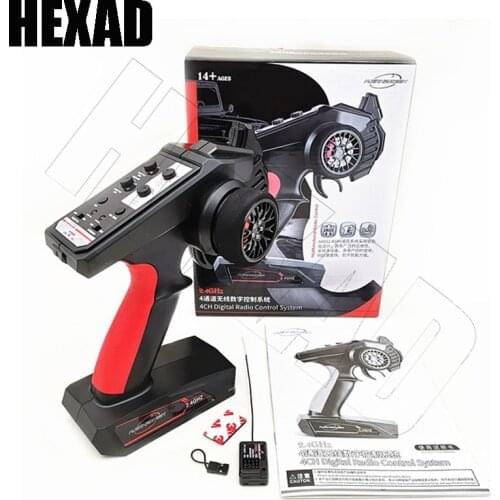 AUSTAR AX6S 2.4G 4CH Transmitter Radio Remote Control with Receiver for JJRC Q65 MN90 1/10 1/8 TRX4 Axial SCX10 D90 RC Car Boat