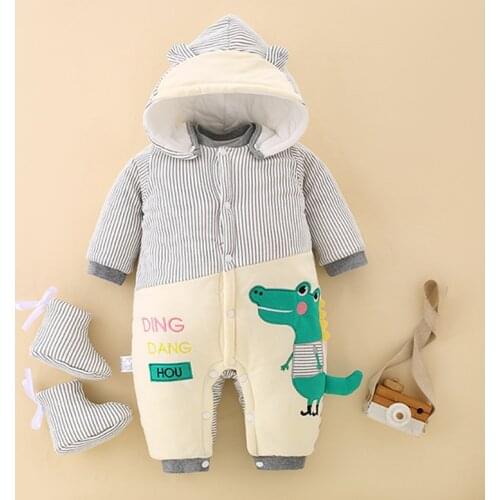 Baby Clothes Winter Baby Infants Romper Overall 2020 Autumn Cotton thick Newborn Boys Jumpsuit Toddler Girls Costume +free shoes