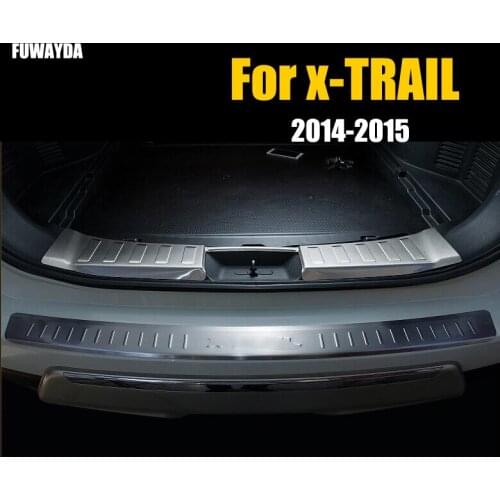For Nissan X-XTRAIL 2014-2015 Car Rearguards Stainless Steel Rear Bumper Trunk Fender Sill Plate Protector Guard Covers trim