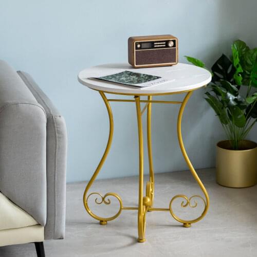 European iron small round table sofa side table modern simple leisure balcony mini coffee table