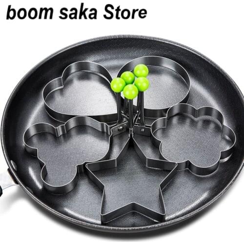 Stainless Steel Fried Egg Shaper Cooking Tools Shaper Omelette Shaper Pancake Ring Circle Mold Mould Frying Baking Accessories