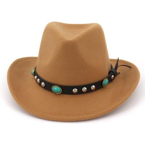 Western Cowboy Hat for Men Women winter hats Woolen warm hat Outdoor fashion jazz warm hat 2020