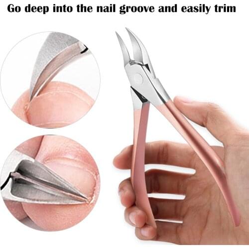 Stainless Steel Nail Clippers Dead Skin Clippers Nail Diagonal Manicure Nail Scissors Dirt Remover Podiatry Pedicure Care