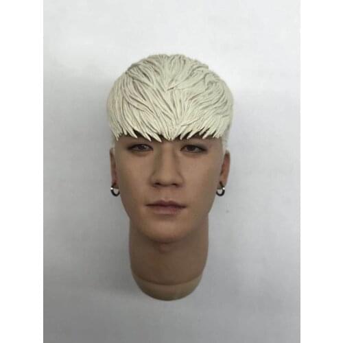 1/6 Scale Korean Male Star Soldier Head Sculpture Model for 12" Action Doll