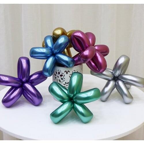 Metal Balloon Decoration Strip Magic Balloon Modeling Wedding Performance Birthday Party 100 Day Full Moon Decor DIY Toy Ballon