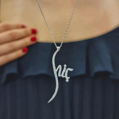 Hic 925 Sterling Silver, Gold, Rose Plated Zircon Necklace For Women Girls Handmade Fashion Jewelry Elegant Minimalist