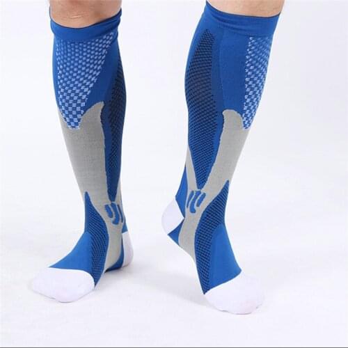 2PCS Mens And Womens Sports Socks Leg Support Elastic Outdoor Compression Socks Running Ski Basketball Football Long Socks