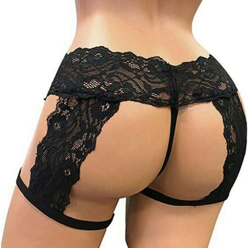 Mens Sexy Sissy Underwear Lace Thongs Enhance Pouch Bikini Briefs Underpants Mens Underwear Sexy Lace Three-point Leather Hot