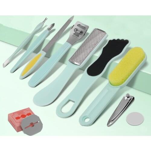 10Pcs/Set Manicure Foot Care File Set Dead Hard Skin Callus Remover Scraper Pedicure Rasp Tools Feet Care Tool Kit