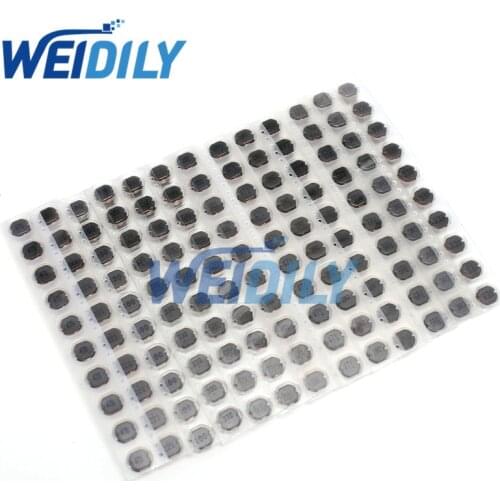 130PCS 13Values CD75 SMD Power Inductor Assortment Kit 2.2UH-470UH Chip Inductors CD75 Wire Wound Chip