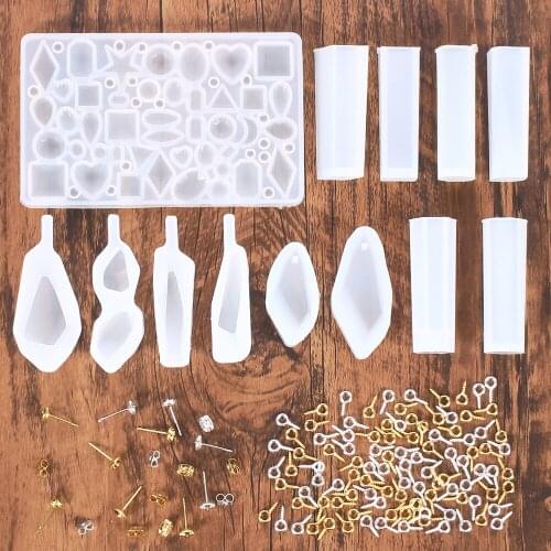 137Pcs Silicone Molds Sets Mixed Style UV Epoxy Resin Molds Tools For Diy Jewelry Making Resin Casting Filler Art Craft Kits