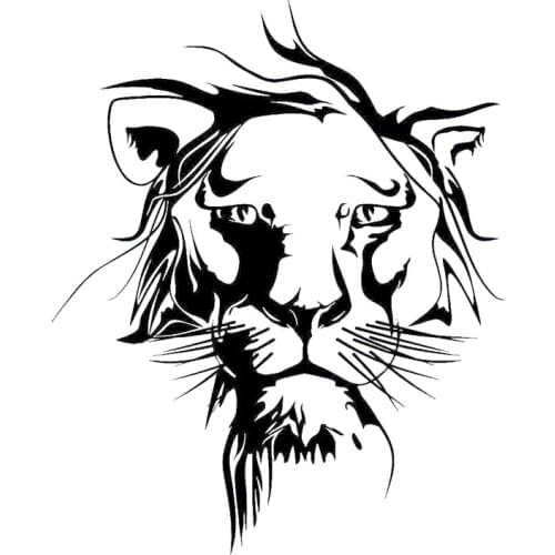 16.3X20CM COOLEST LION Car-styling Black Silver Vinyl Decal Car Sticker S6-2110