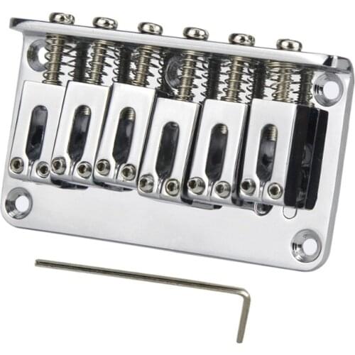 NEW 6 Saddle Hardtail Bridge Top Load Electric Guitar Bridge 10.5mm Chrome Guitar Parts