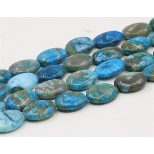 New Free Shipping Crazy Lace Stone Blue Beads Stone Agats 13x18mm Oval Hot Diy Jewelry Hot Sale Loose Beads 15inch B334