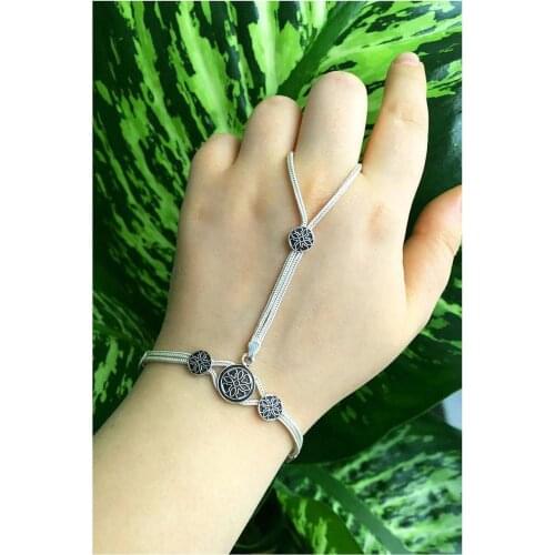 Authentic Turkish Mardin works "Shahmaran" wicker bracelet handmade silver bracelet 925 sterling silver ring wicker elegant girl