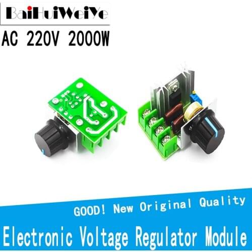 AC 220V 2000W SCR Voltage Regulator Dimming Dimmers Motor Speed Controller Thermostat Electronic Voltage Regulator Module Dimmer