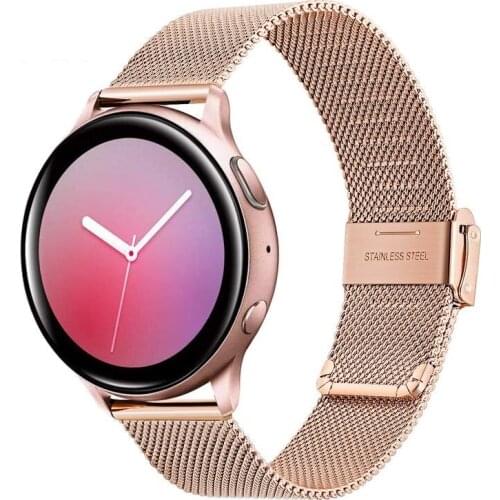 Mesh Stainless Steel Watchband for Samsung Galaxy Watch Active 2 40mm 44mm Milanese Band Quick Release Strap Active2 Wristband