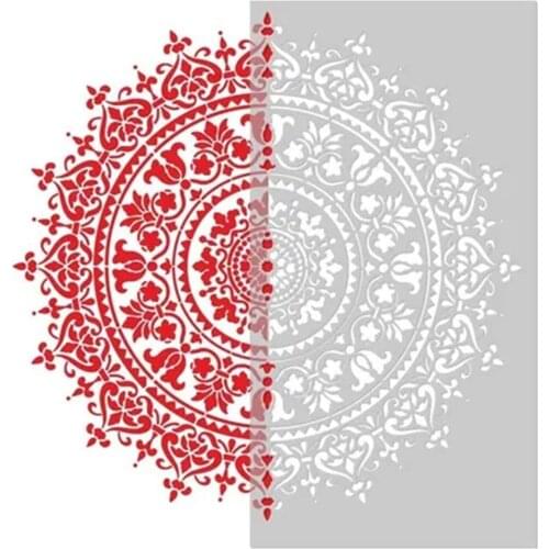 Mandala Auxiliary Painting Template Large Reusable Stencil for Floor Wall Tile Fabric Furniture Painting Accessory Honme Decor L
