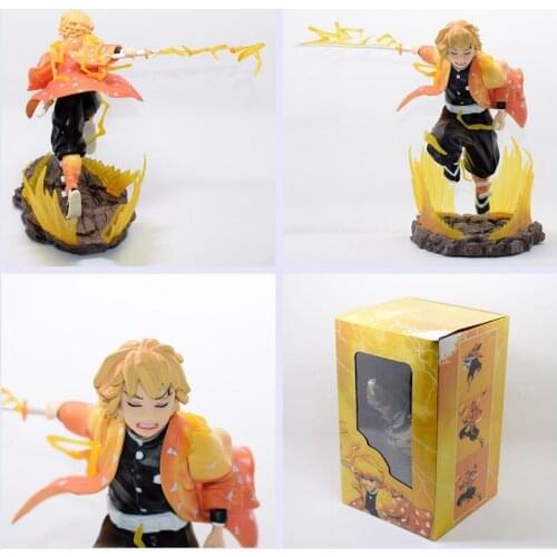 Anime Character Ghost Killing Blade My Wife Shanyi Battle Version Scene Statue Model Boxed Hand-made Ornaments